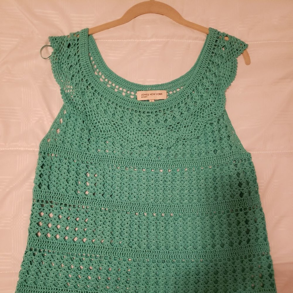 Jones New York Crochet Tank Top/Beach Cover-up